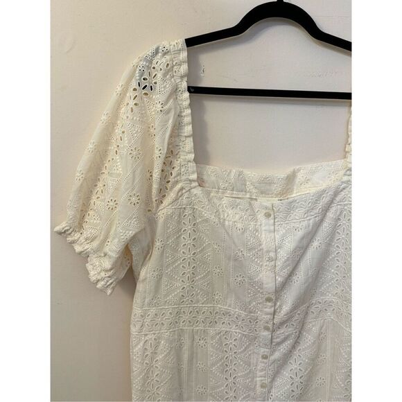 Spartina Catrina Eyelet Dress Pearl White XXL NEW - Picture 2 of 7